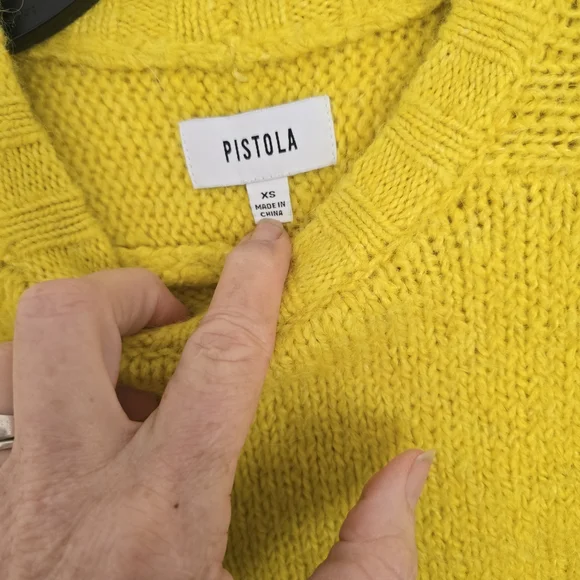 pistola Sunny Yellow Crewneck Sweater - Picture 3 of 6